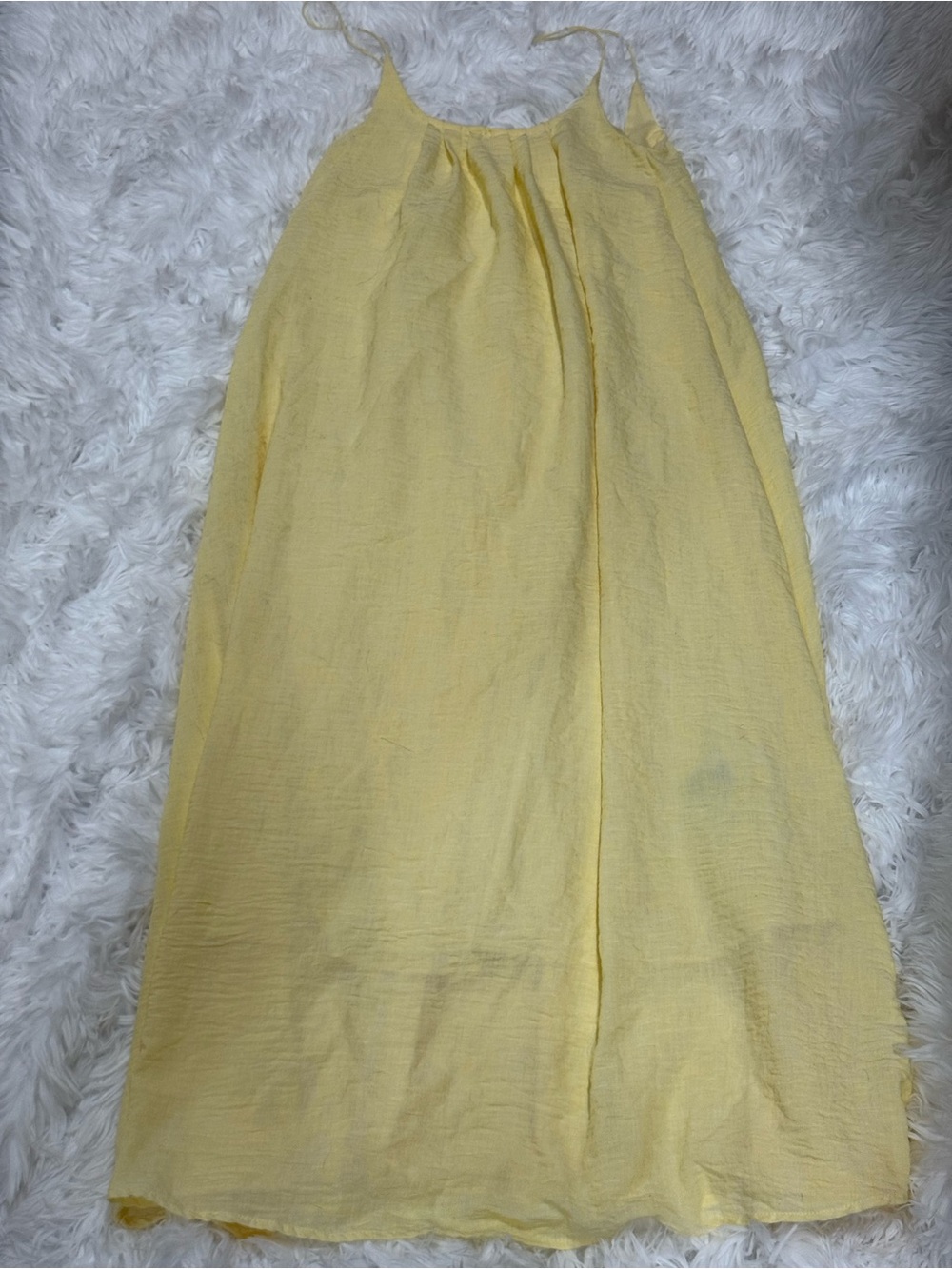 Sunshine Yellow Linen-Blend Maxi Skirt